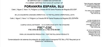 Certificado polo FSC